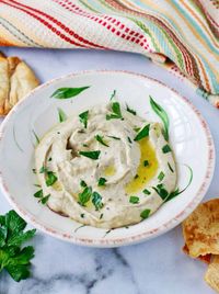 KarensKitchenStories.com 🍆Baba Ghanoush (Roast Eggplant Dip)