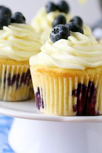 Lemon Blueberry Cupcakes - Cupcake Daily Blog - Best Cupcake Recipes .. one happy bite at a time! Chocolate cupcake recipes, cupcakes