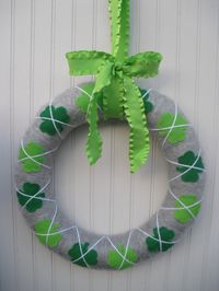 St. Patricks Day Wreath. $30.00, via Etsy.