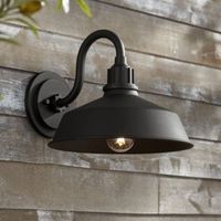 Franklin Iron Arnett 10 1/2" Textured Black Outdoor Barn Wall Light - #42F98 | Lamps Plus