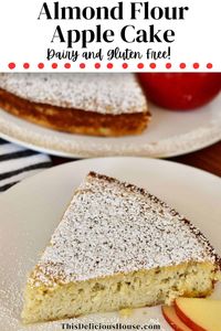 Almond Flour Apple Cake is naturally gluten-free, dairy-free, and low in sugar. This simple and delicious recipe is great for breakfast, brunch, snack, or a light dessert. Curb your sweetness cravings guilt-free with this almond flour apple cake recipe.