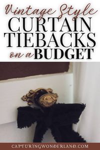 Create vintage-style curtain tiebacks on a budget! Explore these DIY ideas to add charm and elegance to your home decor. 🪴✨ #DIY #HomeDecor #CurtainTiebacks