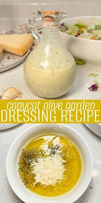 Learn to make the ultimate Olive Garden dressing copycat recipe! Creamy homemade dressing loaded with zesty and tangy flavors, perfect for all your salads. #effortlesscook #salad #saladdressing #copycatrecipes #copycat #olivegardenrecipes #saladeestar