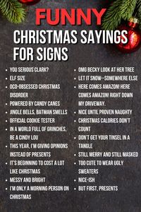 The hardest thing about making DIY Christmas signs is coming up with what to put on them! So I've got a huge list of 100+ Christmas sayings and quotes that are perfect for signs or your Christmas letter board! Get ideas for funny Christmas sayings, religious Christmas sayings, Christmas sayings about Santa, Christmas puns, and more!