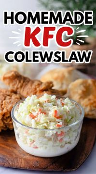 A little sweet, a little tangy, and perfectly seasoned, this Copycat KFC Coleslaw Recipe requires just a handful of ingredients and 10 minutes of prep. The perfect homemade coleslaw for your next picnic or cookout.