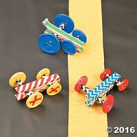 DIY clothes pin race cars