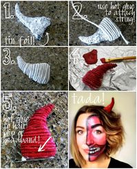 DIY Devil Horns #halloween #halloweencostume #DIY