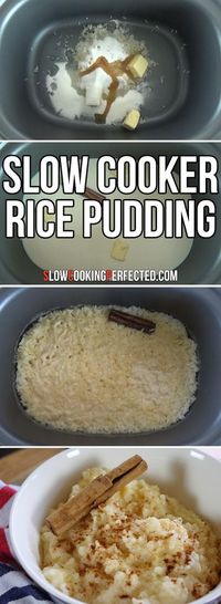 Incredibly delicious slow cooker rice pudding that's so easy to quickly get prepare and cooking.