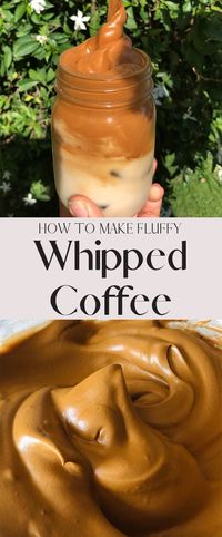 Whipped Coffee (Dalgona Coffee) is the BEST thing ever! It's a fluffy and incredibly delicious way to make your morning coffee, and takes only 5 minutes with a hand mixer! You can make it hot or cold!