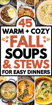 The best cozy autumn soup recipes! Hearty fall soup ideas easy recipes, easy autumn soup recipes, easy fall soup recipes healthy, autumn soup recipes healthy, fall soups and stews comfort foods healthy, fall soups and stews healthy vegetarian, best soup recipes ever homemade, easy fall dinner ideas soup, best slow cooker soup recipes healthy, best fall soup stew recipes, fall soup aesthetic, fall stew recipes vegetarian, hearty soup recipes comfort foods, fall stew recipes crock pot cold ...