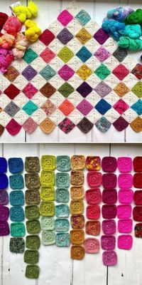 Crochet Square Battenberg Blanket - Free Pattern | Crochetpedia