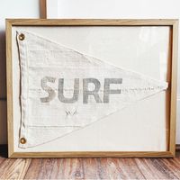 Ivory "SURF" Pennant Style Flag | Bird + Belle