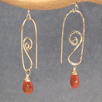 Hammered swirl shapes with removable stone, about 1-1/2 Create a variety of looks with different gemstones! Additional stone sets may be purchased here - https://www.etsy.com/listing/88704802/regular-stone-sets-choice-of-color