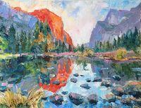 Yosemite Original Oil Painting, National Park Landscape Artwork on Canvas, Art Gift for Hiker and Traveler - Etsy Ukraine