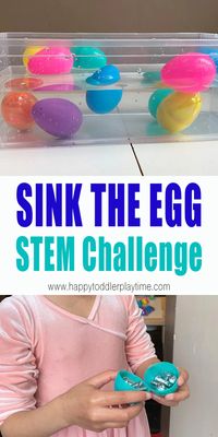 Sink the Easter Egg STEM Challenge - HAPPY TODDLER PLAYTIME