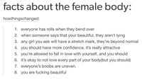 Facts about the female body