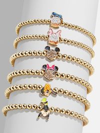 Don't miss out on Mickey Mouse jewelry like you've never seen before. The Mickey Mouse Disney Pisa Bracelet features our super stackable Pisa Bracelet design with an adorable Mickey Mouse bead in the center. Meant to be worn with other stacking bracelets, we recommend pairing with three to four more Pisa styles for ful