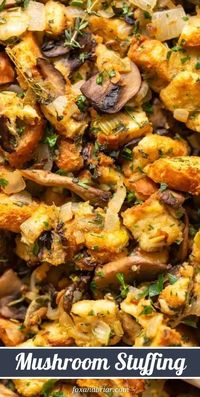 This recipe is easily made vegetarian but is packed with flavor from umami mushrooms and fragrant herbs.