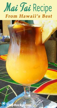 It's a closely guarded secret! The best Mai Tai drink recipe I found after trying them out all week during our Hawaiian Vacation. Hawaiian cocktails, tropical drinks, summer drinks and rum drinks.