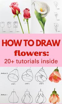 How to draw flowers step by step for beginners | how to draw flowers watercolor pencil | how to draw flowers realistic easy sketches #howtodraw #howtodrawflowers #artisthue