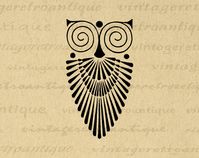 Art Deco Owl Image Graphic Download Bird Digital Printable Illustration Vintage Clip Art  #Printable #Digital #Image #Art #VintageRetroAntique #Clipart #Download #Vintage #Antique #Artwork #Illustration