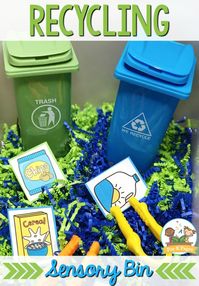 Earth Day Recycling Sensory Bin for Preschool - Pre-K Pages