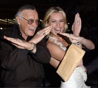 Stan Lee and Rebecca Romijn - photographer unknown