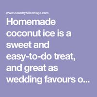 Homemade coconut ice is a sweet and easy-to-do treat, and great as wedding favours or gift for Valentine’s Day. This classic British confection is made with desiccated coconut and sweetened condensed milk and has a soft and chewy texture.