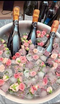 Floral Champagne Display idea For Events