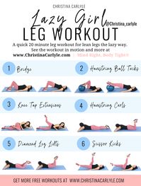 Lazy Girl Leg Workout for Women by Christina Carlyle https://www.christinacarlyle.com/lazy-girl-leg-workout/ #fitness #workout #legs