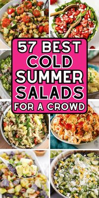 Summer salads for BBQ cookouts! These summer picnic salads easy recipes are make ahead summer salads for a crowd, summer salads for bbq simple, summer picnic salads potlucks, easy salads for a crowd family gatherings, bbq salads side dishes, salads for picnics potlucks, bbq cookout food summer parties, summer side salads bbq, cookout food ideas side dishes summer salads, bbq side salads summer, summer cookout salad recipes, pasta salad recipes for cookout, potato salad recipes for a crowd