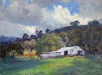 Warwick Fuller painting - Sofala Shed