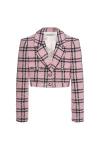 TARTAN SEQUIN TWEED CROPPED JACKET – Alessandra Rich