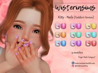 The Sims Resource - Kitty - Nails (Toddler's Version)