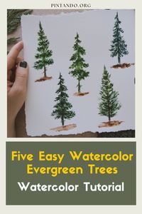 Discover the art of watercolor with our 'Five Easy Watercolor Evergreen Trees: Watercolor Tutorial' tutorial. Perfect for beginners, this step-by-step guide will help you create stunning landscapes featuring these iconic trees. Elevate your artistic skills and dive into a world of color, depth, and creativity. Join us on this inspiring journey and turn your imagination into a beautiful masterpiece.