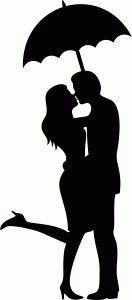 Silhouette Design Store - View Design #72289: umbrella kiss