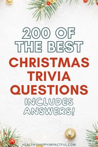 Fun trivia questions for Christmas