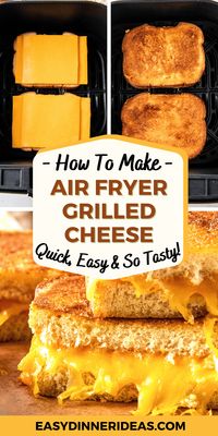 Everyone loves a good grilled cheese sandwich. What if we told you that you could make them in the air fryer?! This Air Fryer Grilled Cheese recipe is the easiest way to make this classic sandwich. It's ready in 10 minutes and comes out perfectly toasted with melted gooey cheese every time.