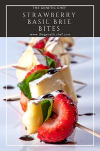 Strawberry Basil Brie Bites are one of the easiest and most delicious appetizers you can make. The combination of flavors go surprisingly well together, making it hard to have just one. #appetizers #strawberry #partyfood #cookoutfood