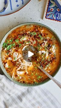 Brita on Instagram: "Toasted Orzo Chicken Soup (topped with Aunt Lily’s Chili Oil)

Soups that don’t suck / episode 21

Something magical happens when you toast orzo in butter and it gets all golden and nutty. It brings such depth to this simple and cozy chicken soup, alongside the MVP of this recipe (AKA Aunt Lily’s Chili Oil) 🌶️ 

This is comforting and heartwarming and packs an absolute punch with flavour. It’s another easy one to make and all comes together in just over 30 minutes.

Ingredients:

1-2 chicken breasts or 3-4 chicken thighs
1 cup orzo
2 tbsp butter
4 cups chicken stock
3 cups water
Olive oil
½ onion, chopped
1-2 stalks of celery, sliced
2 cloves garlic, sliced
Juice of a lemon
Chives for garnish

For the Chili Oil:

½ cup red chili flakes
1.5 cups neutral oil
1 tbsp sesa