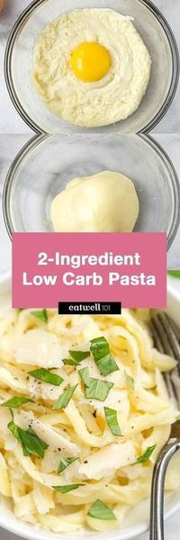 2-Ingredient Keto / Low Carb Pasta Noodles - Chewy and delicious - the perfect low carb basis for all of your favorite pasta sauces and flavors!