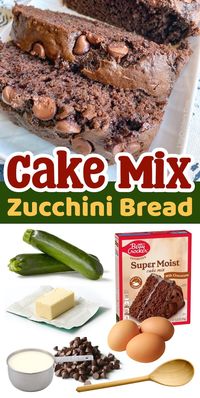 Super Moist Double Chocolate Zucchini Bread (Made with Cake Mix!)