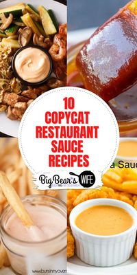 While we can't argue that a lot of restaurants are amazing, would we really love them as much if they didn't serve our favorite sauces? From Chick-Fil-A Sauce to dip our chicken nuggets in to Sauce on Big Macs; sauces at our favorite restaurants make our meals even more amazing and now you can make your favorite restaurant sauces at home with 10 of the best CopyCat Restaurant Sauce Recipes in this post! via @bigbearswife