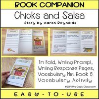 Looking for an ideas for literacy lessons? This book companion features comprehension skills, vocabulary work, and writing. It also aligns to CCSS.There is a tri fold that focuses on comprehension skills, a vocabulary interactive activity, a vocabulary mini book, and a writing lesson. Detailed teacher notes make this resource easy-to-use! Related Products Arnie the Doughnut Book Companion 2nd & 3rd Grade Chicken in Space Book Companion Dog Days of School ~ A Book Companion Dogku ~ A Book Com