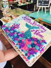 Cake Birthday Mermaids Cake. I took a sample of this on line and the bakery made it. It came out perfect!