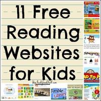 FREE reading websites for kids! Perfect for Daily 5. Pinning so I don't forget to try all of these literacy sites school year. My reluctant readers will love these. Free teaching websites are the best!