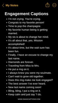 Announce your engagement with flair! Explore these chic captions to share your news in style. Whether it's a sweet sentiment or a touch of humor, find the perfect words to capture your joy. From Instagram to wedding invitations, let your announcement sparkle with personality. Say 'I do' to these Engagement Captions to Share the News in Style!