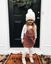 Little girl overall dress winter/fall