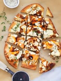 Sweet Potato and Caramelized Onion Pizza | foodiecrush.com