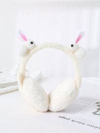 White Casual   Faux Fur Animal Earmuffs Embellished  Fall/Winter Women Accessories